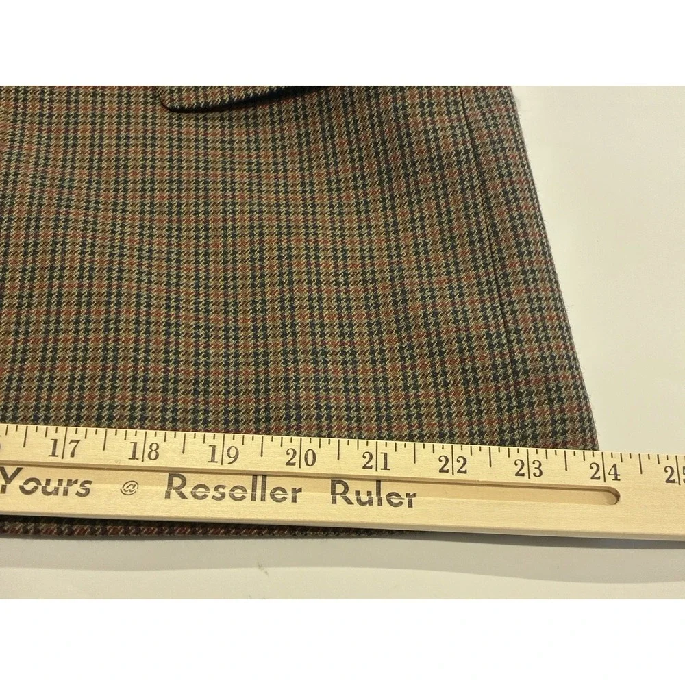 Vtg John Weitz Sport Coat Blazer Mens 46 Wool Tweed Houndstooth GlenPlaid Poland